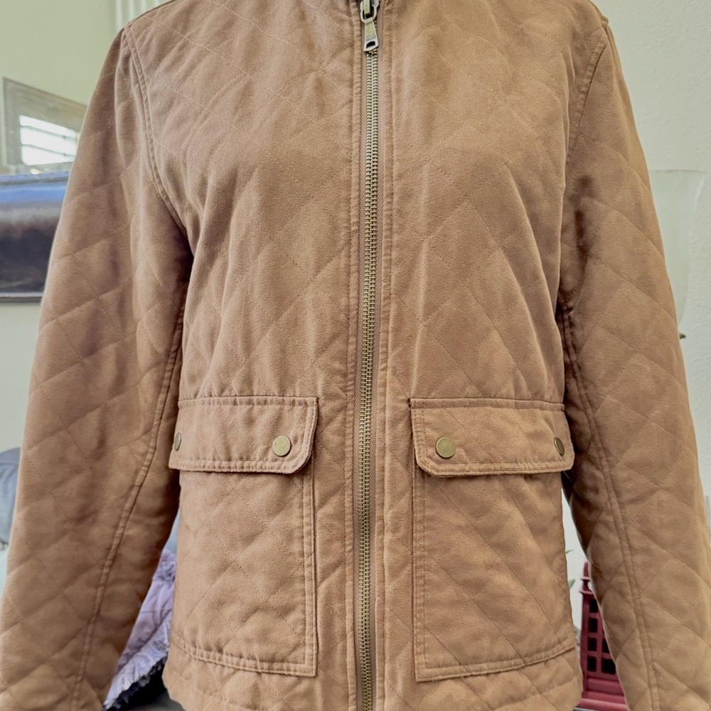 ✅SALE “Banana Republic” Vegan Suede Moto Quilted Jacket